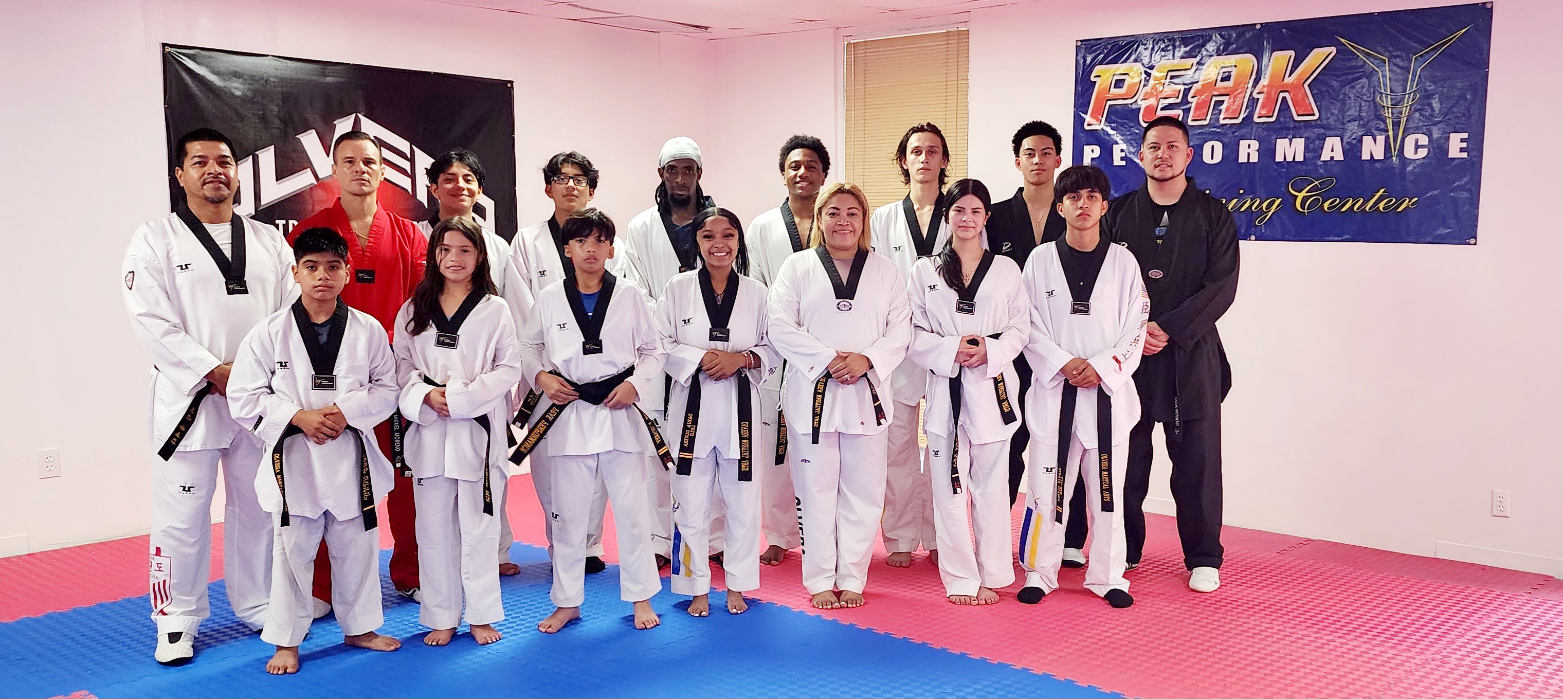 instructors and taekwondo black belt students